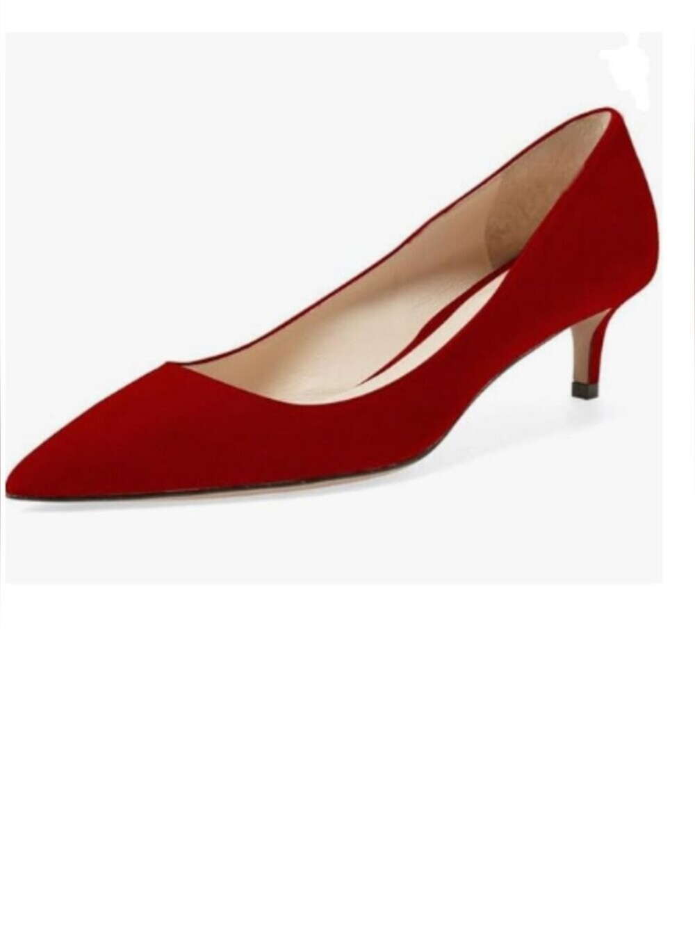 YDN Red Kitten Heeled Pumps Pointed Toe Dress Shoes for Office Size 7.5 NIB